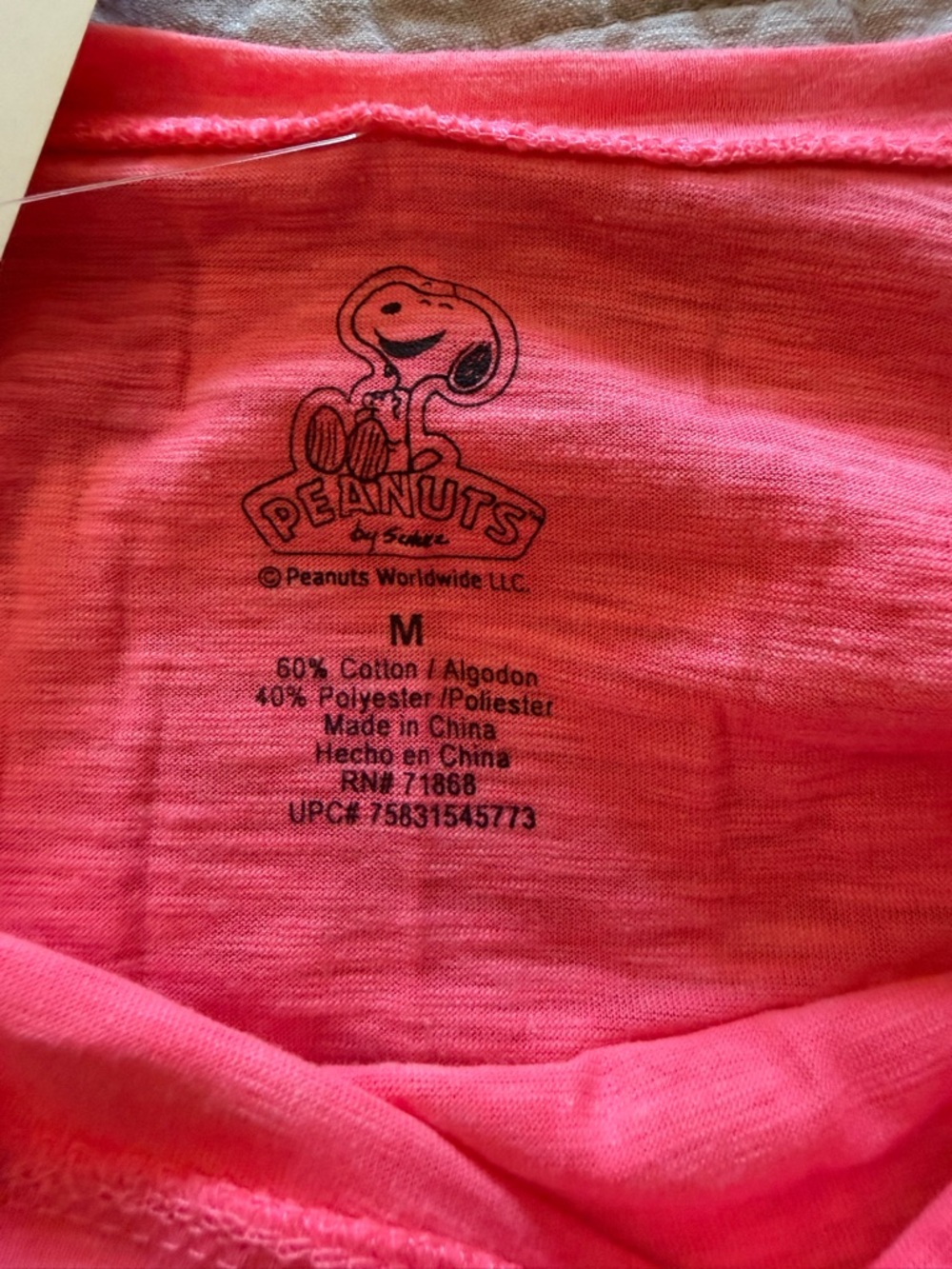Peanuts Pink Graphic Tee - Picture 4 of 6